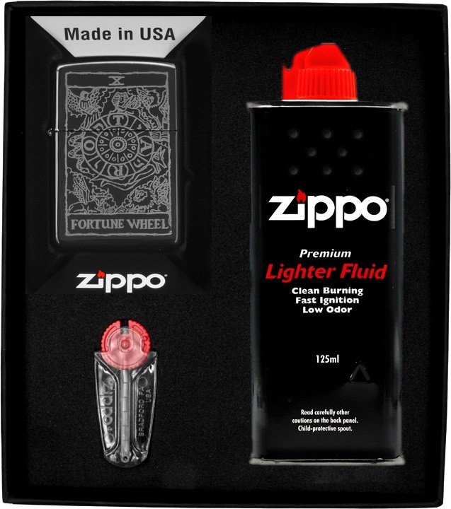 Zestaw ZIPPO Zapalniczka WHEEL OF FORTUNE DESIGBN Prezentowy No1