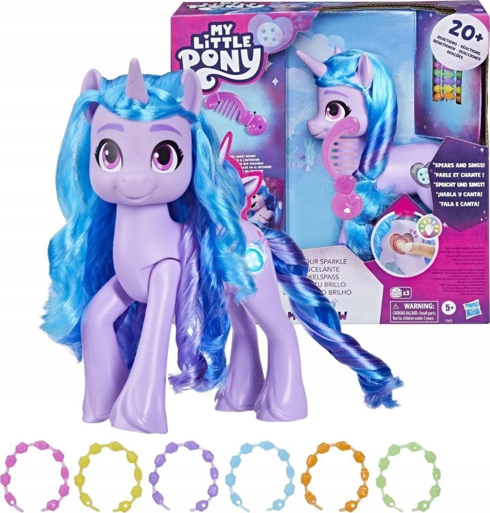 Figurka Hasbro My Little Pony See Your Sparkle Izzy Moonbow, Girl, 5 yr(s), Light effects, Sounding