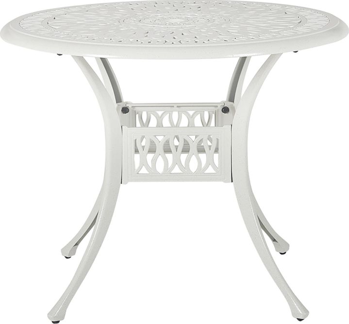 Shumee Stół ogrodowy okrągły biały ANCONA
