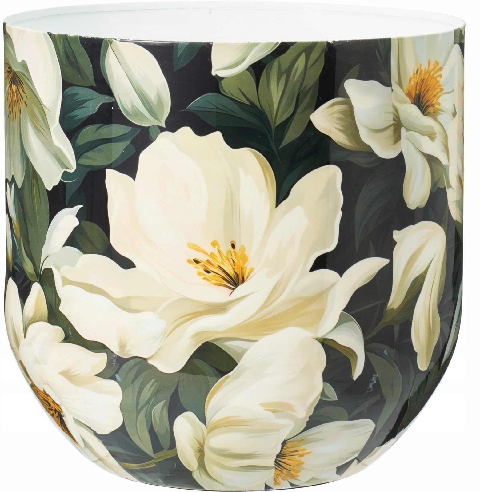 Osłonka metalowa dekoracyjna w kwiaty mała 21cm 1szt