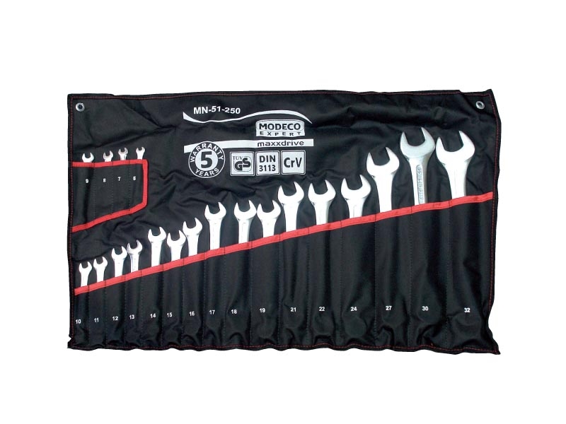 Modeco Zestaw kluczy płasko-oczkowych 6-32mm 20szt. (MN-51-250)