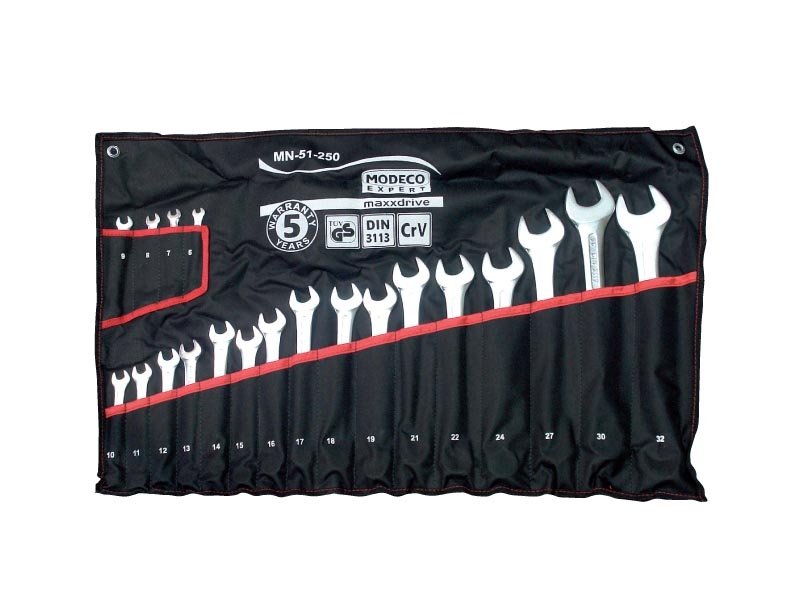 Modeco Zestaw kluczy płasko-oczkowych 6-32mm 20szt. (MN-51-250)