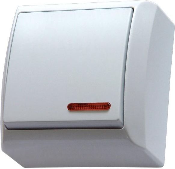 Ospel Łącznik pojedynczy Bis z podświetleniem biały (ŁN-1BS/00)