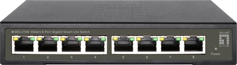Switch LevelOne LevelOne GES-2108 łącza sieciowe Zarządzany L2 Gigabit Ethernet (10/100/1000) Czarny