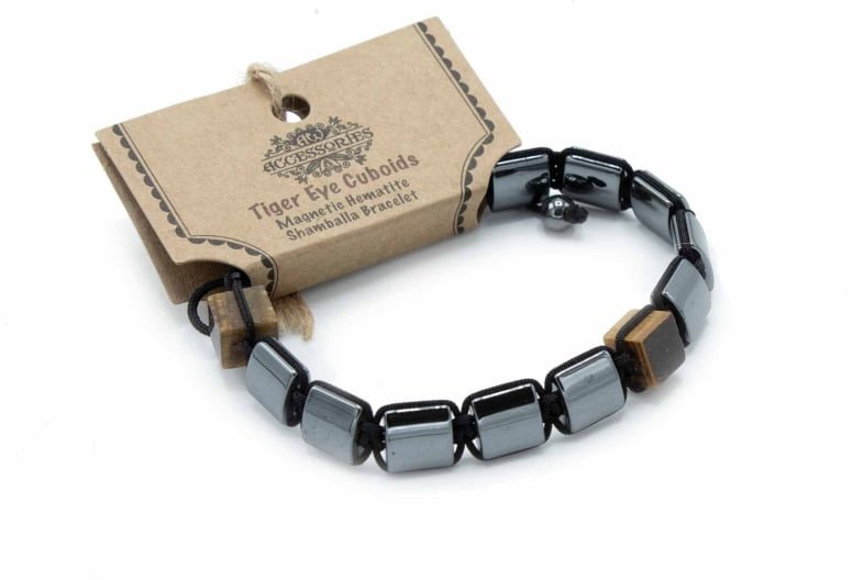 Bransoletka magnetyczna z Hematytu - Tygrysie Oko