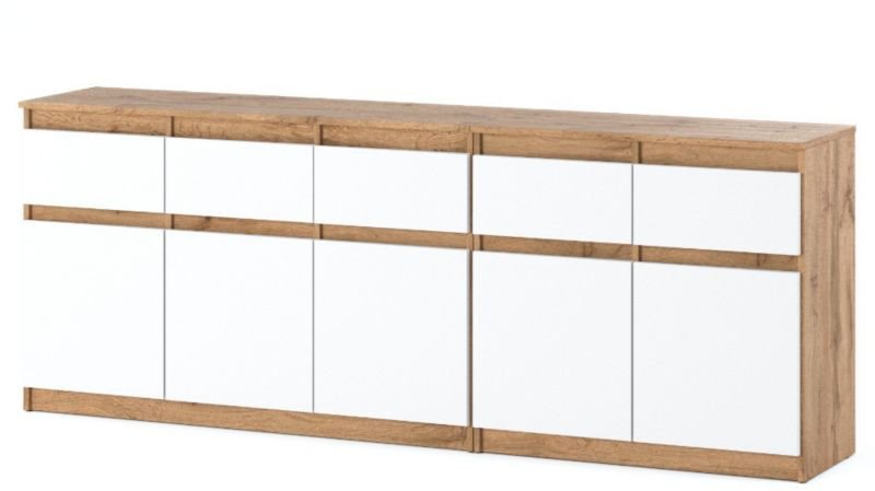 Komoda Z Szufladami Best Oleksa 200cm Rtv Do Sypialni Salonu Wotan Biały