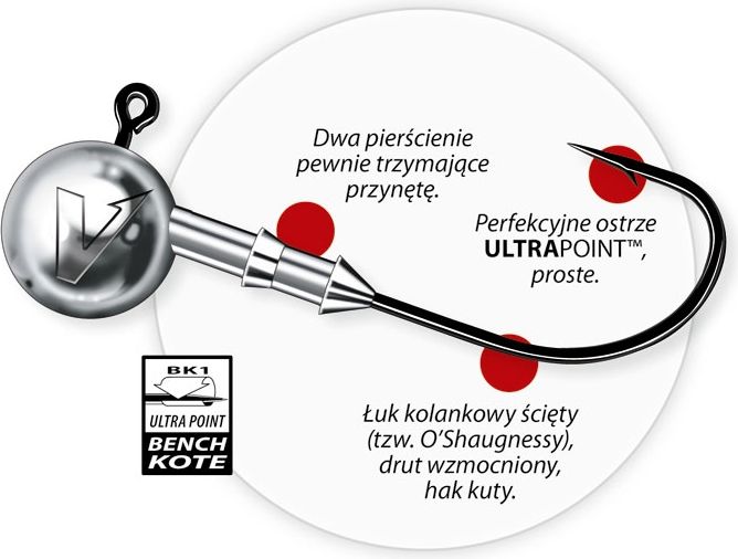 Dragon Fishing Główka jigowa Dragon v-point speed 10g 3/0 3szt 521-100-030