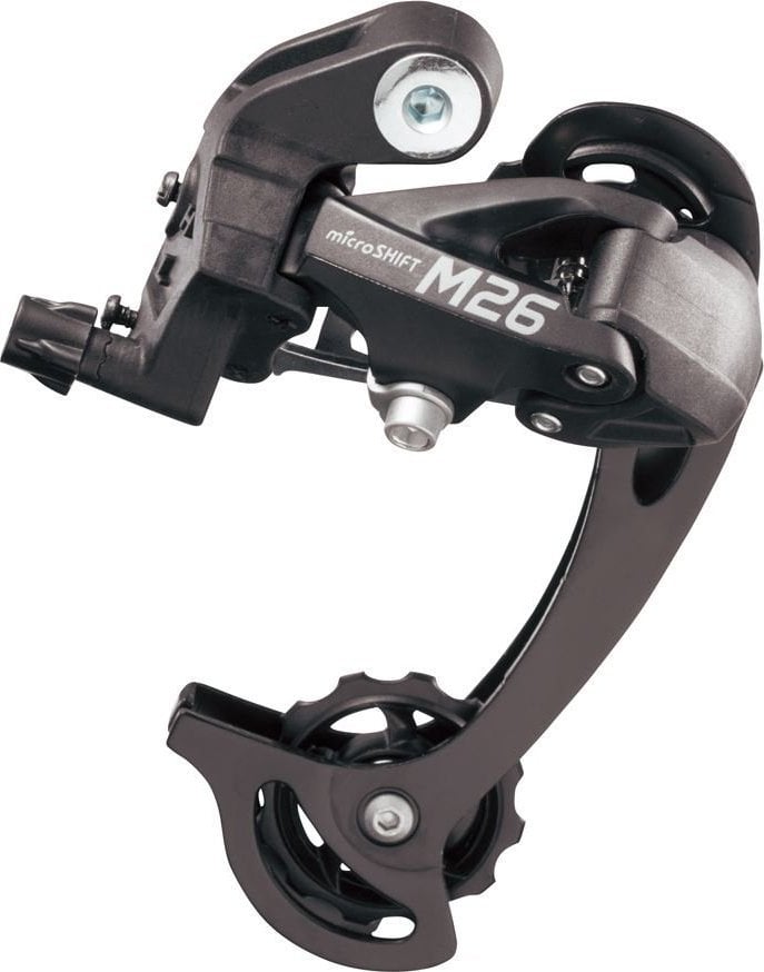 Microshift Przerzutka Tylna MICROSHIFT, 7-8.rzędowa(2/3x7/8), Kompatybilna z Shimano, Długi Wózek, Max. Tryb 28-36T, Min. Tryb 11-12T, Pojemność 45T (