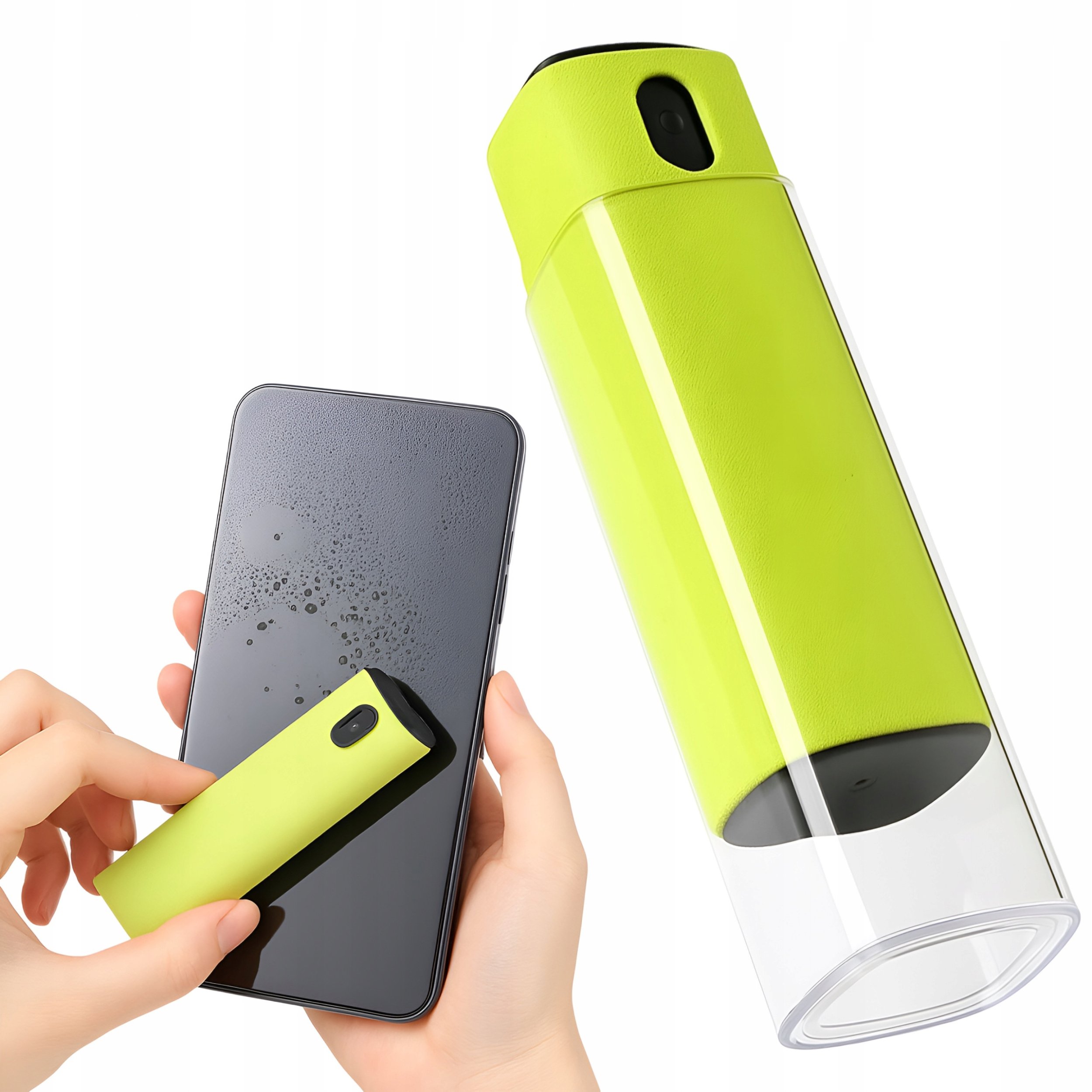 Czyścik Spray Do Czyszczenia Ekranu Telefonu Tabletu Laptopa 2w1 Limonkowy