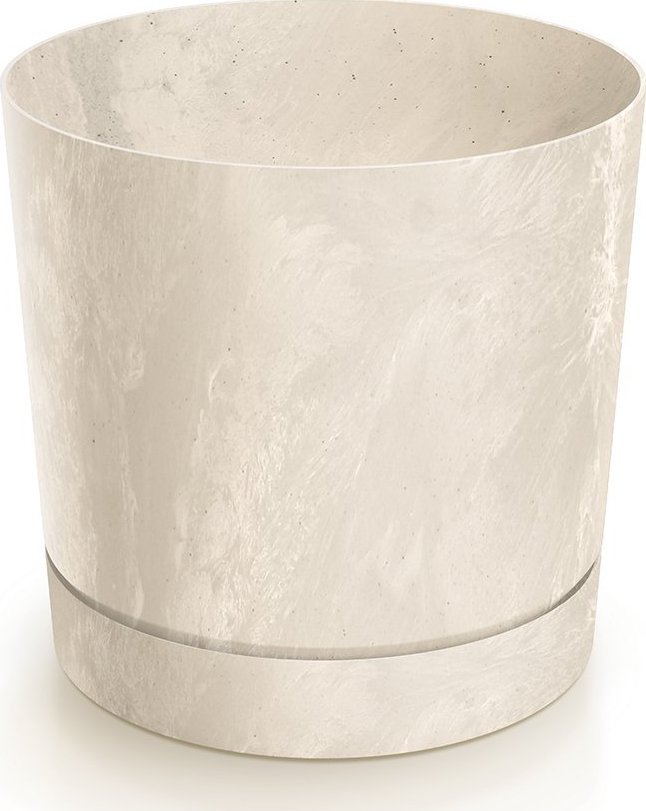 Prosperplast Doniczka okrągła Tubo Effect 150E + podstawka 1,8l