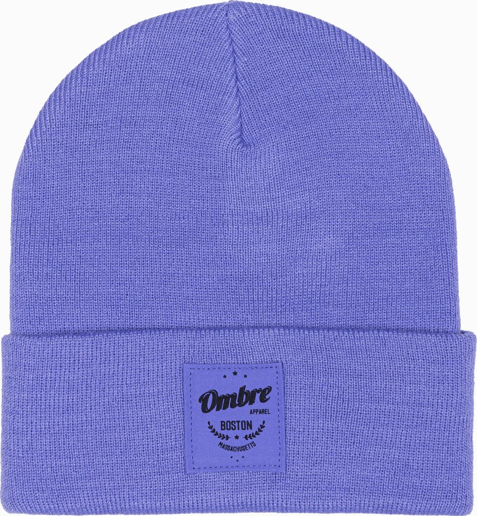 Ombre Czapka męska H103 - fioletowa