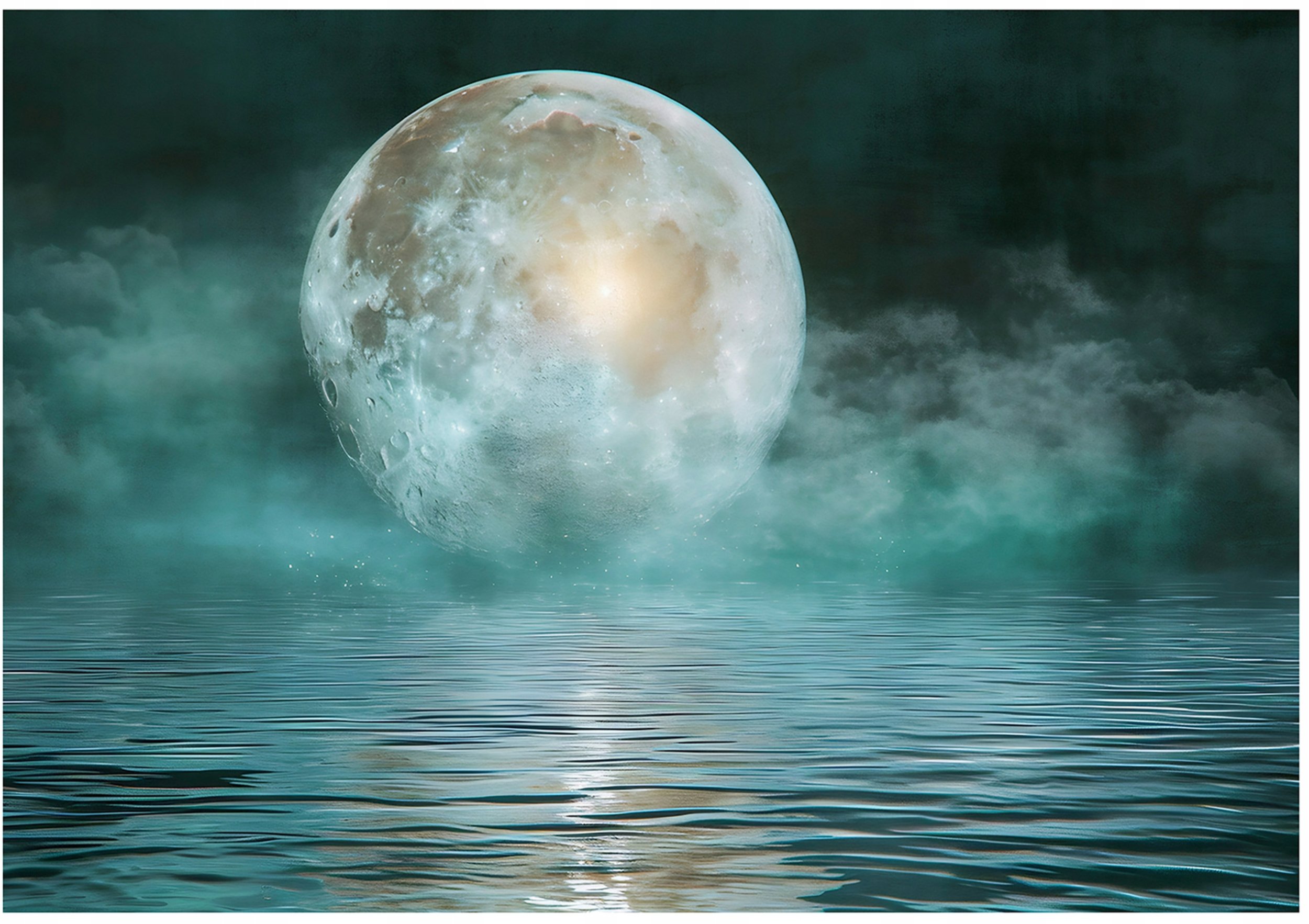 Fototapeta Księżyc Natura Morze Sypialnia Salon Tapeta Flizelina 300X210