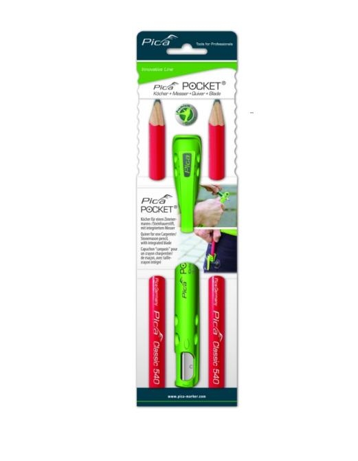 Pica-Marker Ołówek stolarki 2szt. + kołczan z ostrzem (505-01)