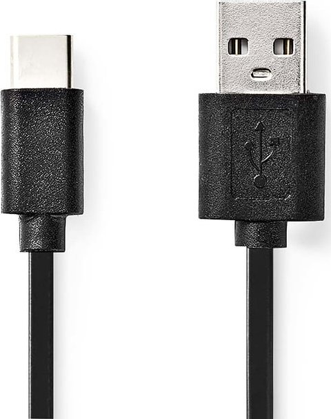Kabel USB Nedis USB-A - USB-C 3 m Czarny (CCGL60600BK30)