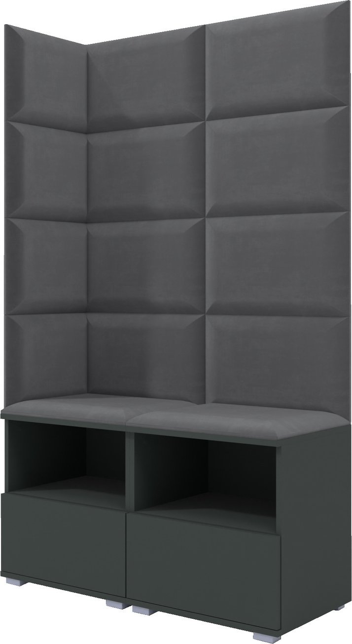 Ravio Tapicerowana garderoba Nela V - kolor grafit + tkanina Trinity 15