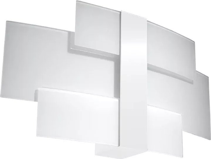 Kinkiet Lumes Biały szklany kinkiet nowoczesny - S494-Celis