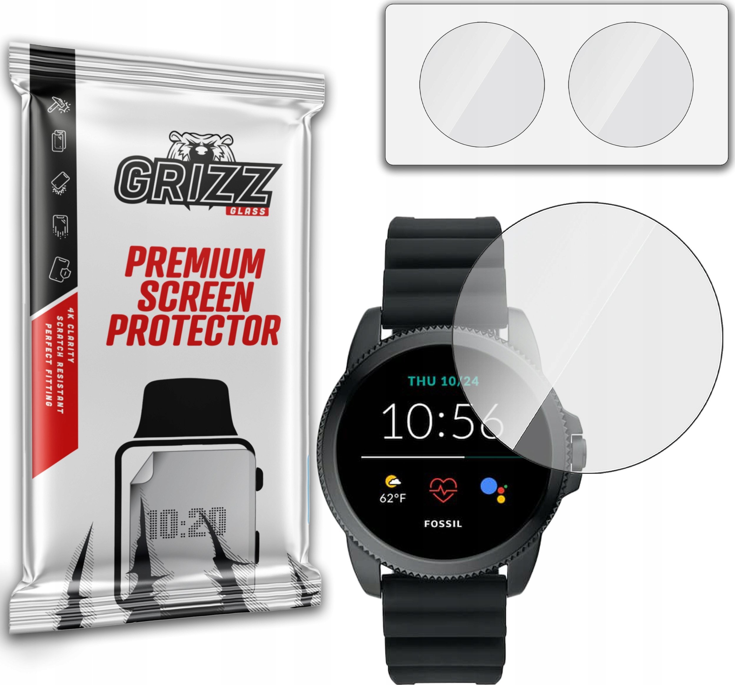 GrizzGlass Szkło hybrydowe GrizzGlass HybridGlass Fossil Gen 5E 42mm
