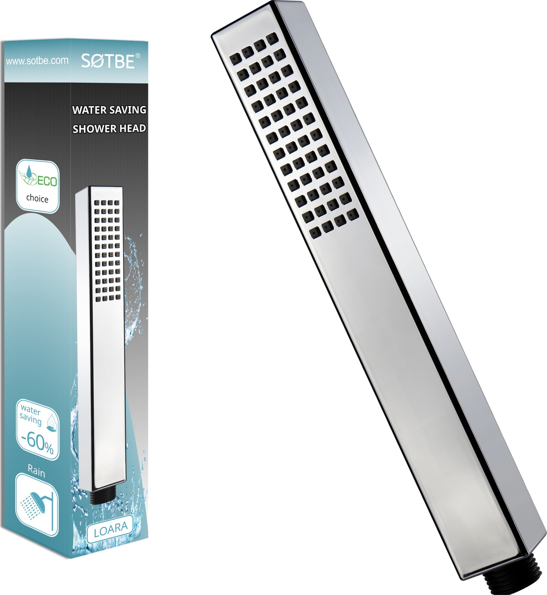 Sotbe SOTBE LARK LOARA wodooszczędna słuchawka prysznicowa 1 zakresowa. Kolor chrom