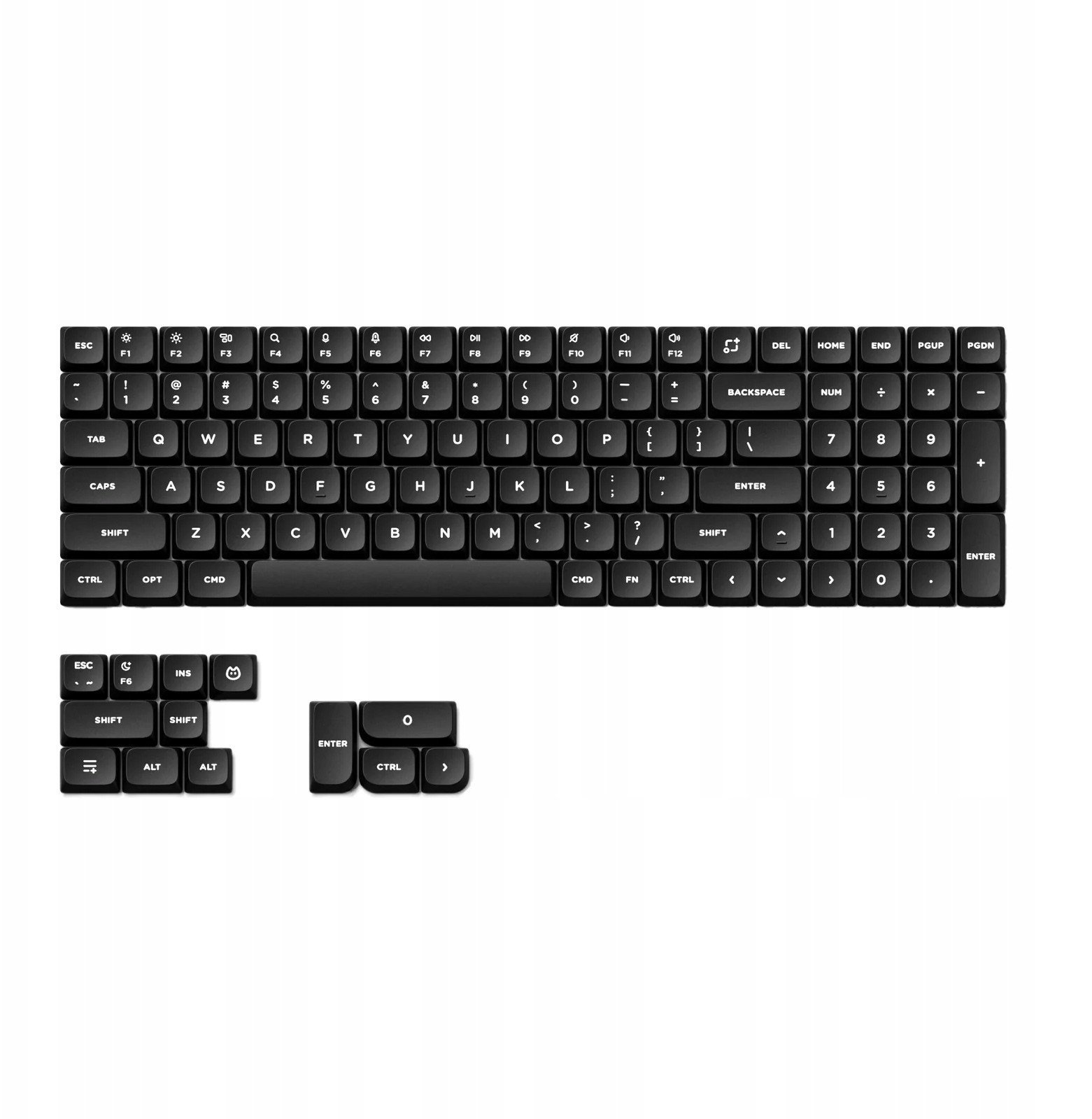 NuPhy - WoB & BoW nSA Profile Double-shot PBT Keycaps WoB / All in One