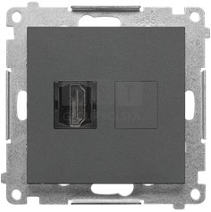 TGHDMI.01/116 Simon 55 Gniazdo HDMI (moduł) Grafitowy mat TGHDMI.01/116