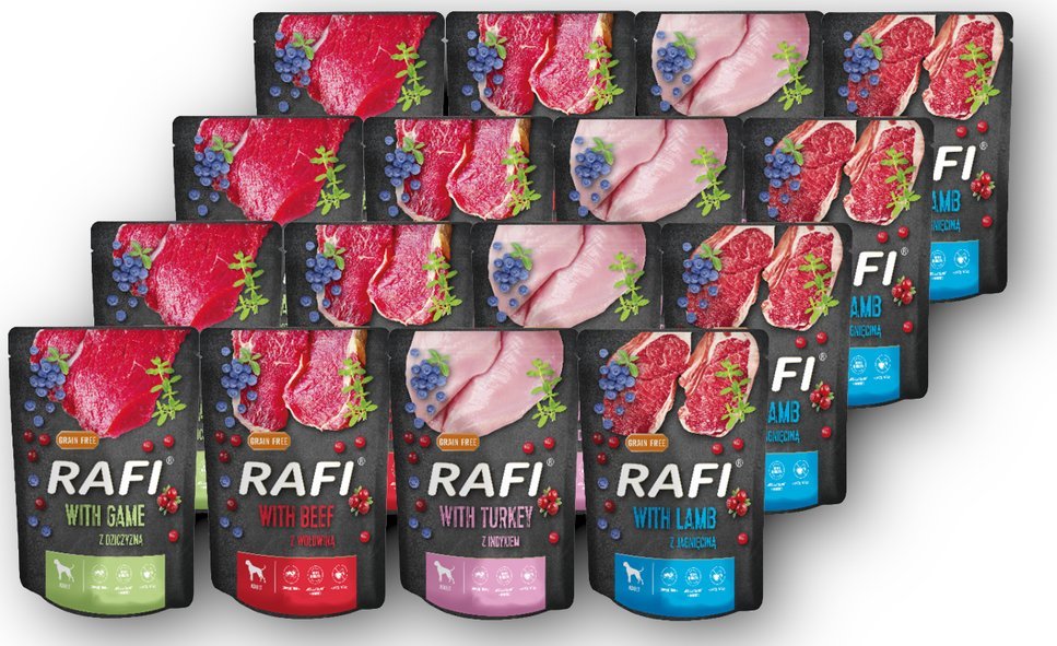 Dolina Noteci RAFI dla psa mix smaków 16x300g