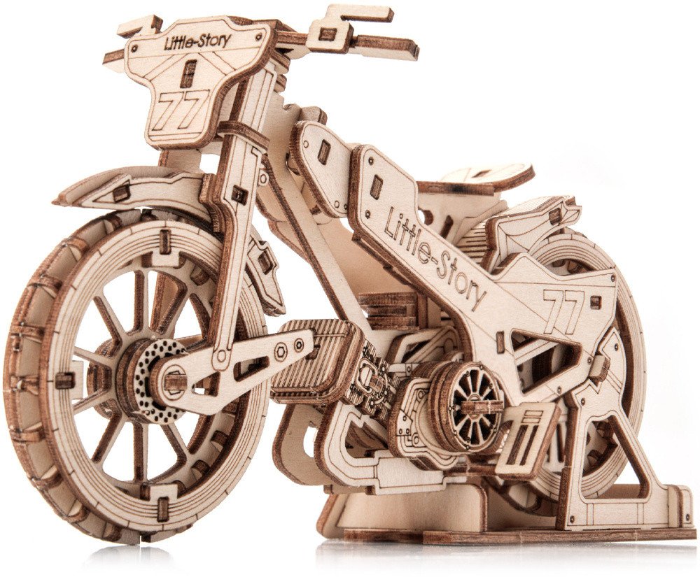 Little Story Drewniane Puzzle Model 3D - Motocykl Żużlowy