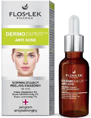 Floslek Pharma Dermo Expert Anti Acne Peeling kwasowy normalizujący na noc 30ml