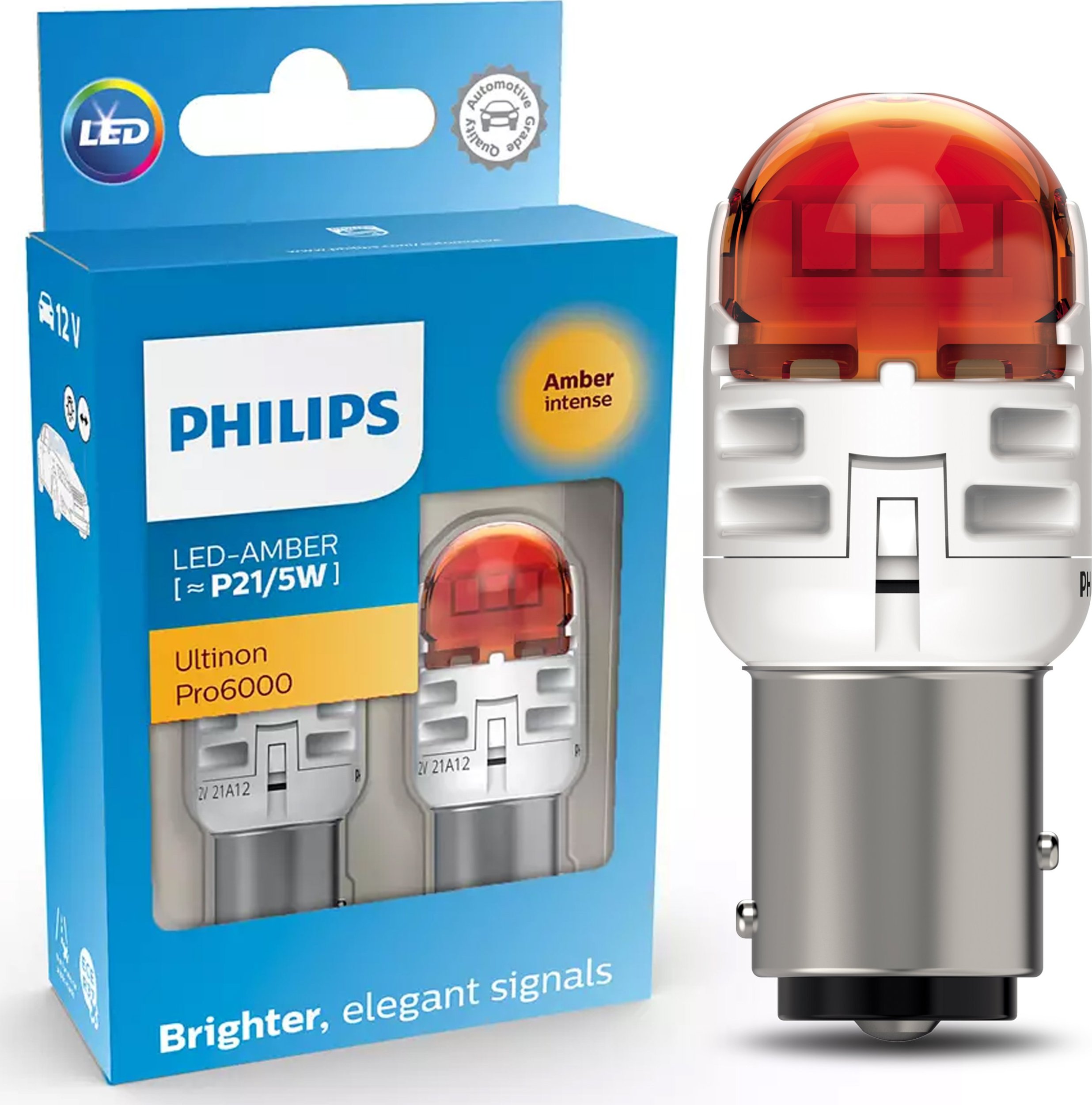 Osram Philips Żarówka Led P21W POMARAŃCZOWA Pro6000