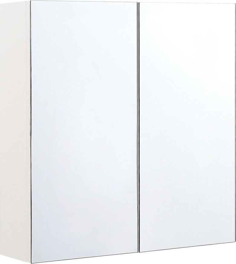 Shumee Szafka łazienkowa wisząca z lustrem 60x60 cm Navarra