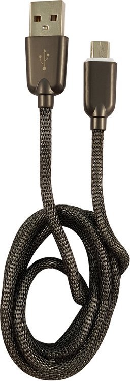 Kabel USB LC-Power USB-A - microUSB 1 m Czarny (31332F)