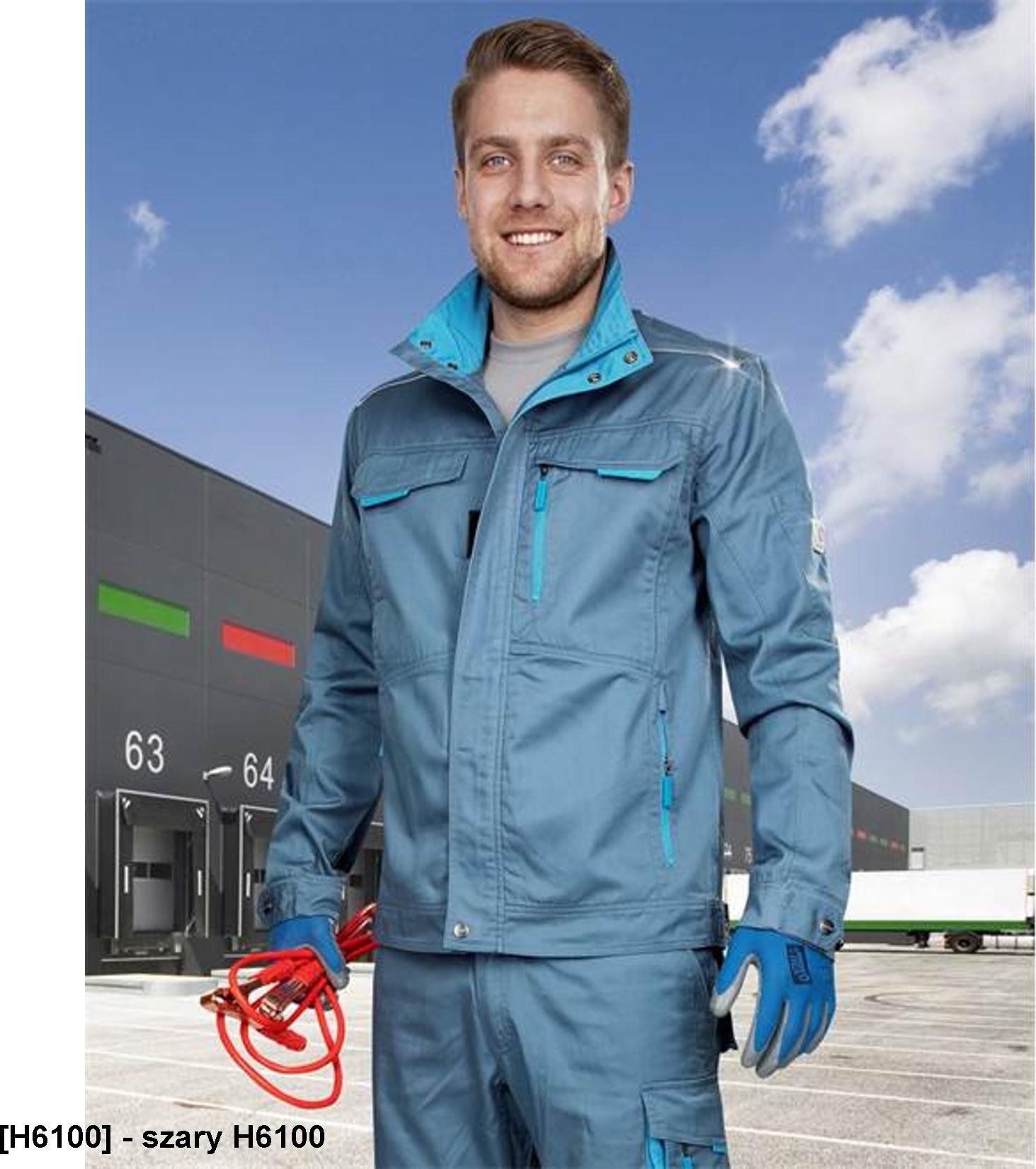 Ardon SUMMER ARDON - modna bluza, dopracowana sylwetka, odblaski - szary H6100 2XL