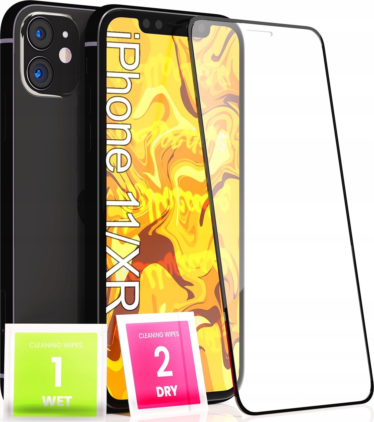 Hello Case SZKŁO HARTOWANE DO IPHONE 11 / XR PEŁNE NA CAŁY EKRAN SZKIEŁKO OCHRONNE 5D
