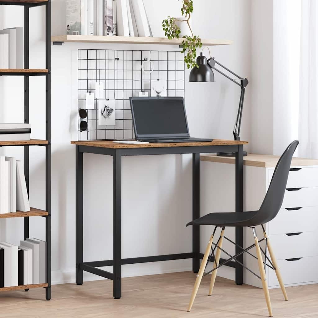 vidaXL stół Stare drewno 100 x 50 x 76,5 cm Drewno inżynieryjne i stal