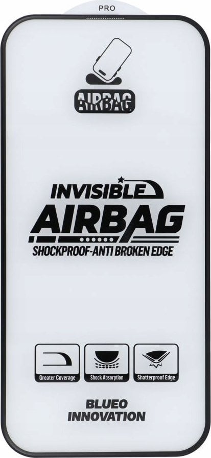 Blueo Szkło Hartowane 5D Mr. Monkey Glass - Apple iPhone 15 Pro Max czarny (Airbag Anti-broken)