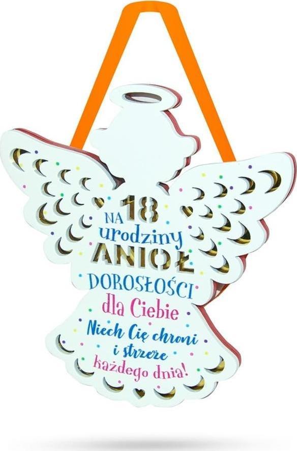 Breloczek KUKARTKA Zawieszka ZOS-010 Anioł na osiemnastkę
