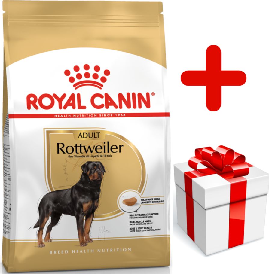 Royal Canin ROYAL CANIN Rottweiler Adult 12kg karma sucha dla psów dorosłych rasy rottweiler + niespodzianka dla psa GRATIS!