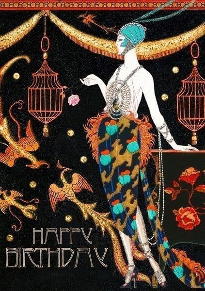 Madame Treacle Karnet B6 z kopertą Urodziny Flamingi