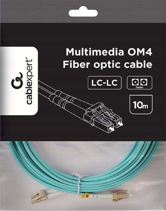 Gembird GEMBIRD patchcord światłowodowy wielomodowy duplex OM4 50/125 LC/LC 10m