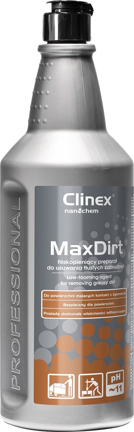 Clinex Preparat 4 Max Dirt do usuwania tłustych zabrudzeń 1L