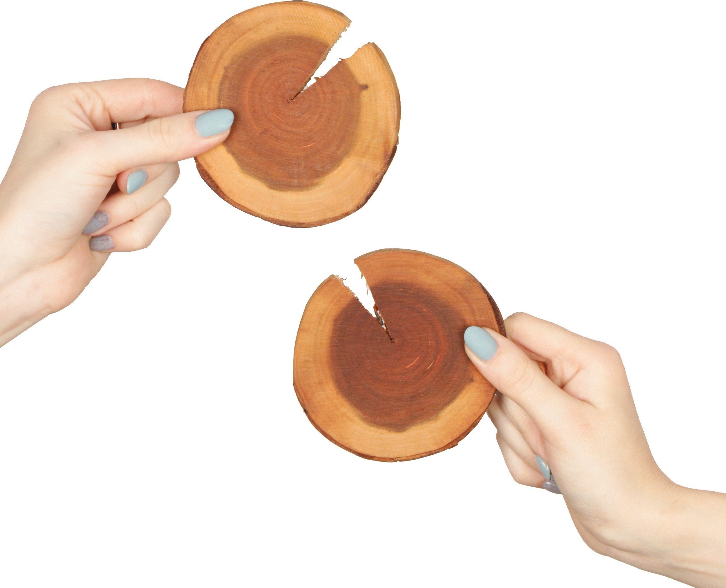 Wamar-Sosenka Zestaw 2 szt Okorowanych Podkładek na Stół /śr. 9-12 cm/ Drewno Czeremchy Olejowany Naturalny PDOP_0912X10_DO2 / Wamar-Sosenka