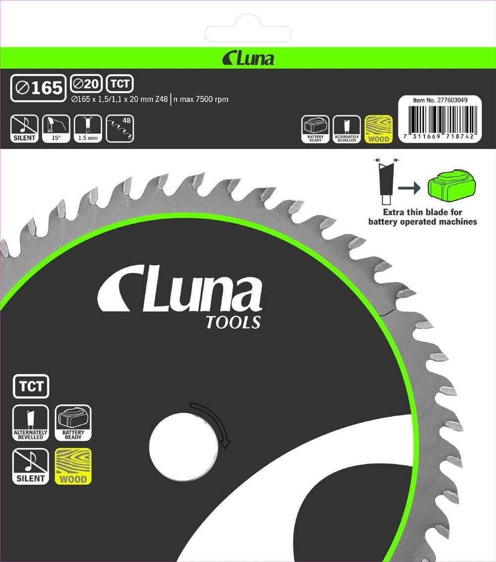 Pia tarczowa Luna Extra Thin 165x20 Z48