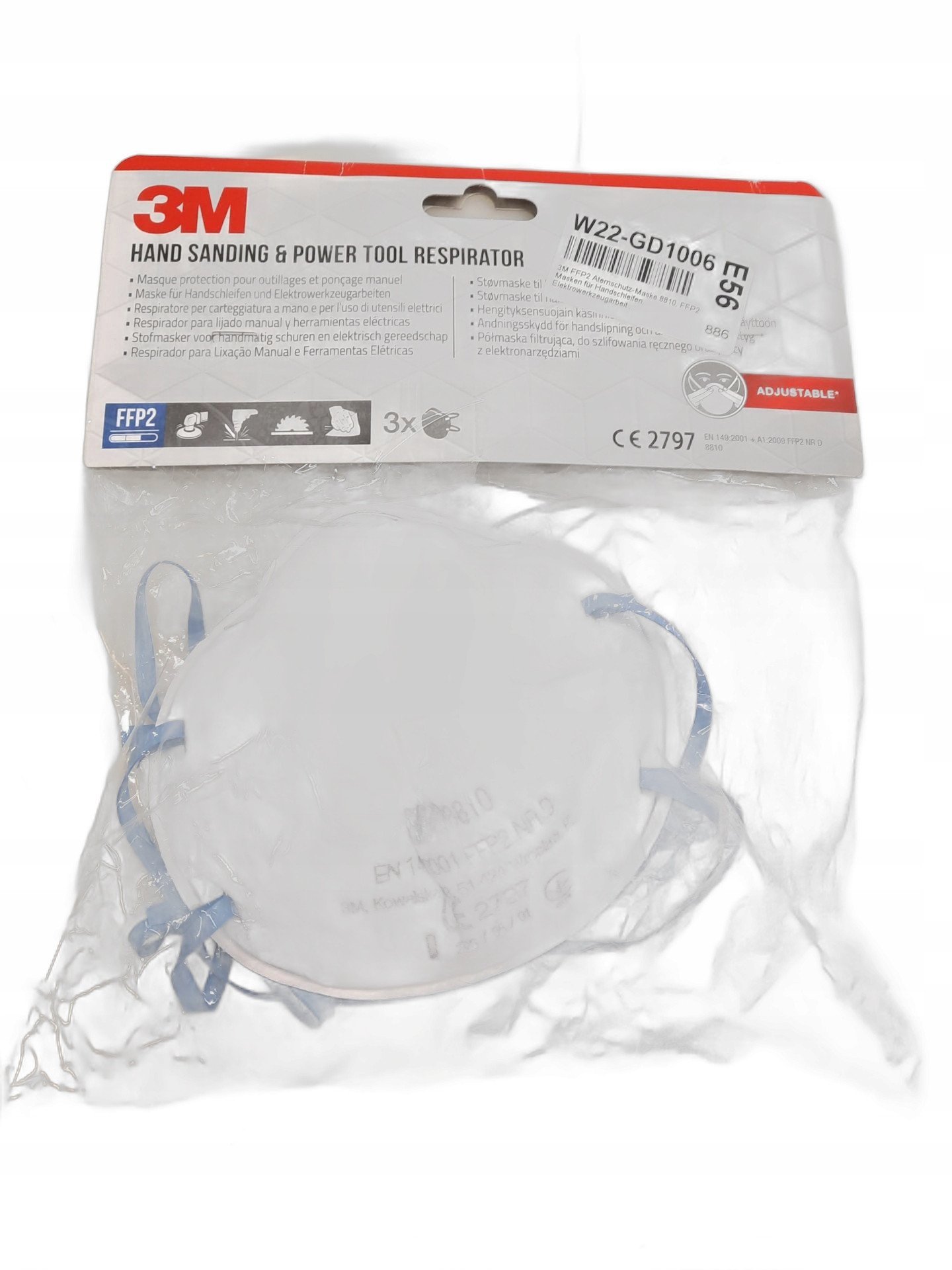 PARTICULATE RESPIRATOR 8810C3 FFP2 3PCS