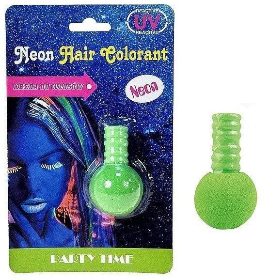 Kreda do malowania włosów UV zielona
