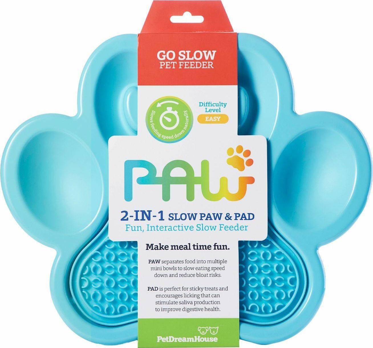 Pet Dream House Pet Dream House Paw 2In1 Blue 30x30x3cm Interaktive Slow Feeder