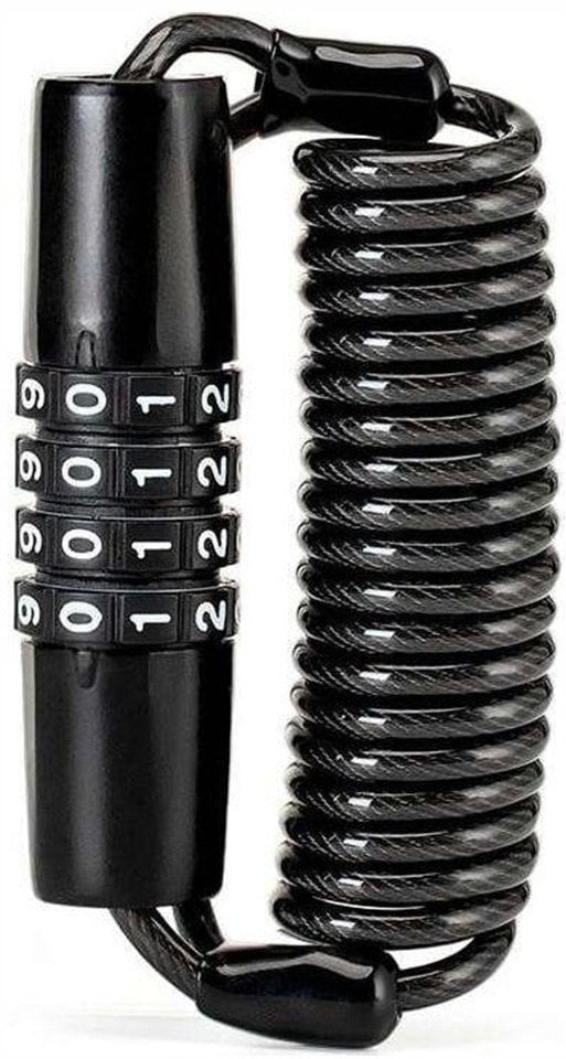 Zapięcie rowerowe zamek na szyfr lina 1.5m - czarne Zapięcie rowerowe zamek na szyfr lina 1.5m - czarne