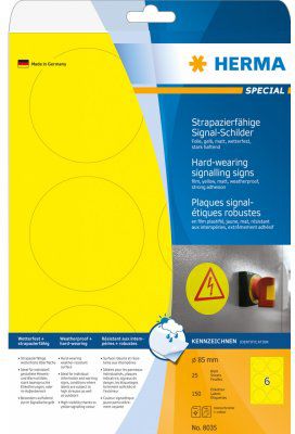 Herma Etykiety samoprzylepne fi 85 mm (8035)