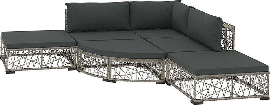 Elior 6-częściowy szary zestaw wypoczynkowy do ogrodu - Beck 6C