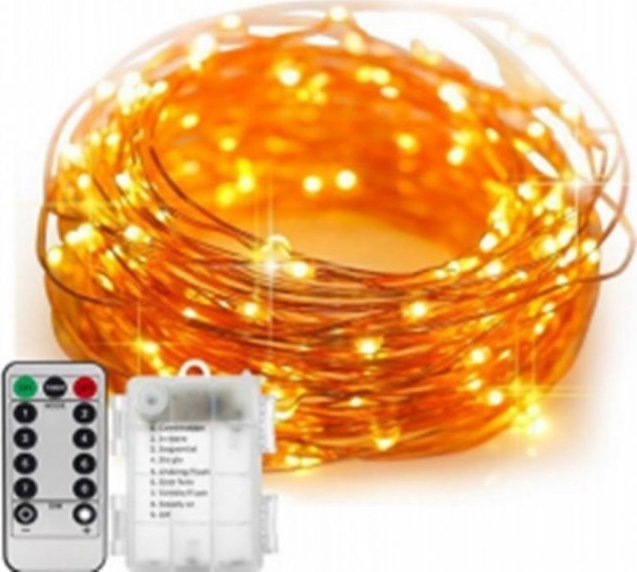 Lampki choinkowe 100 LED białe ciepłe