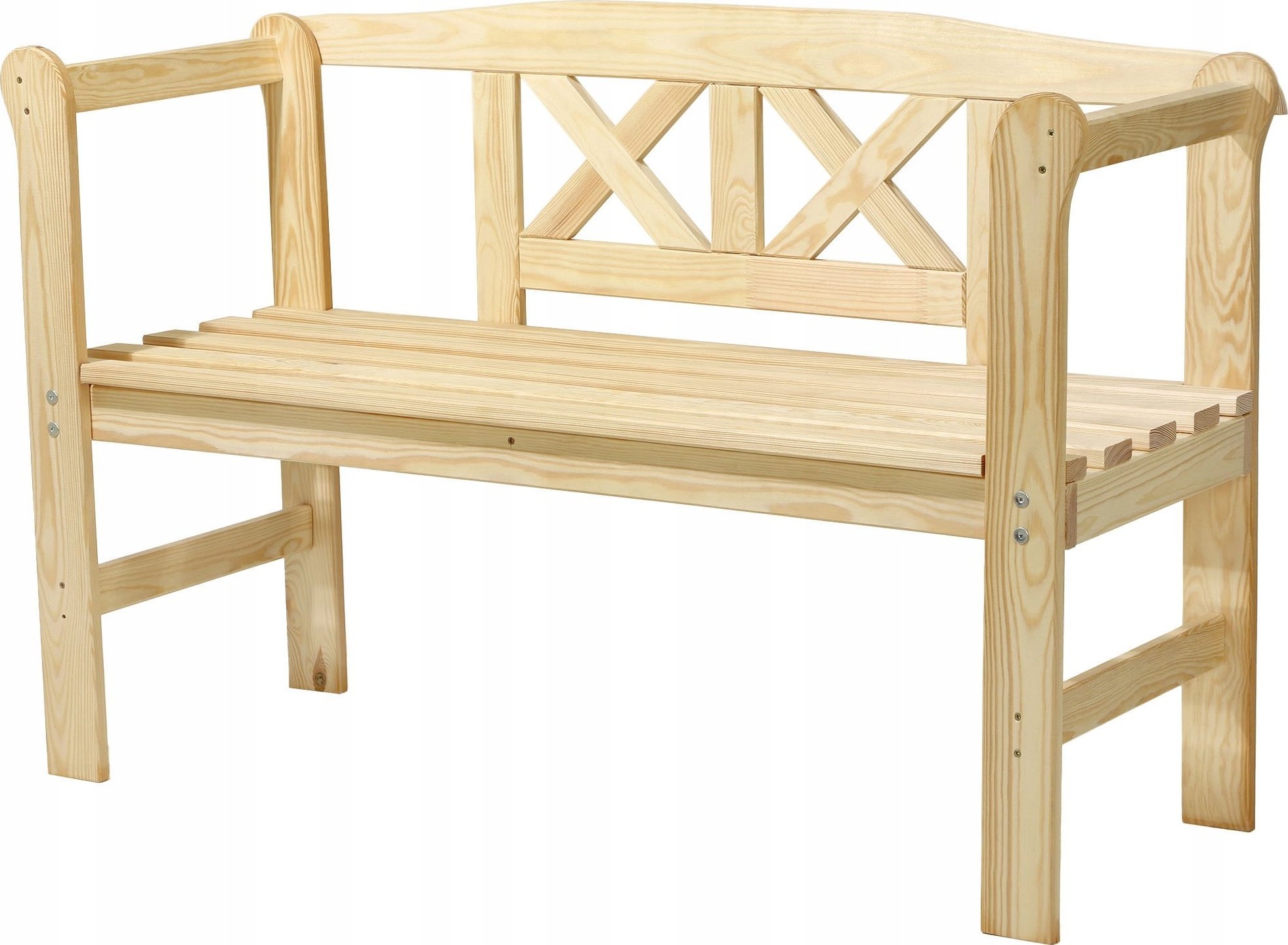 Kadax KADAX Ławka Ogrodowa Z Oparciem Drewniana Parkowa 119 cm Taras Ogród