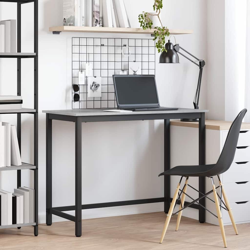 vidaXL stół Szary Sonoma 80 x 50 x 76,5 cm Drewno inżynieryjne i stal